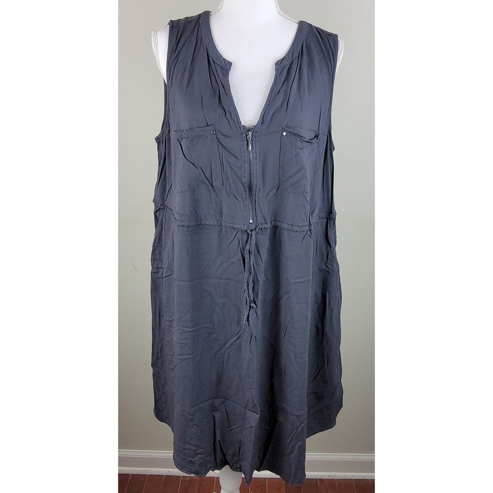 Torrid Women's Sleeveless Tie Waist Dress Grey Size 1